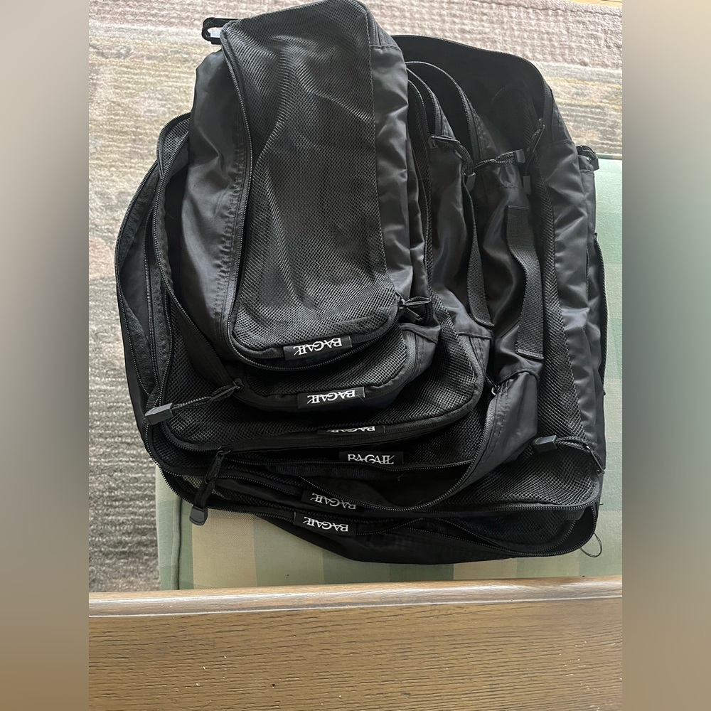 BAGAIL Black Packing Cubes Set of 6